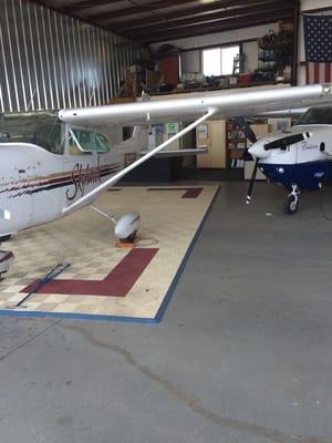 Cessna 172 and Cessna 210 in our hangar