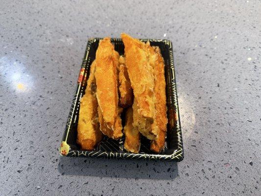 Sweet potato tempura appetizer