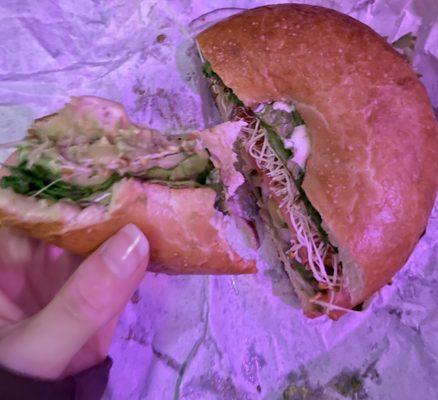 Avocado Delight Lunch Bagel :) (So good!)