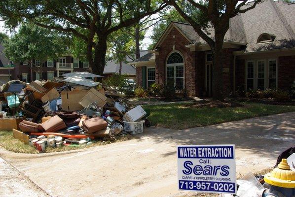 Cleaning homes damaged by Hurricane Harvey