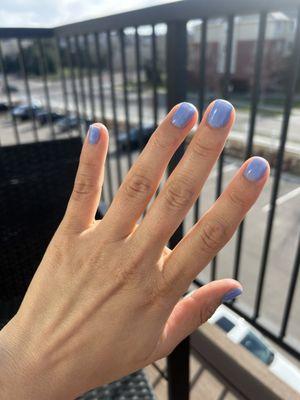 Dip manicure color periwinkle