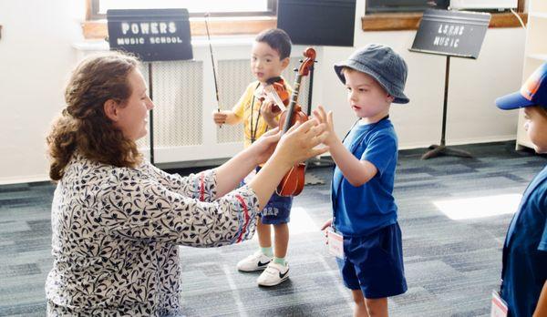 Children try out new instruments!