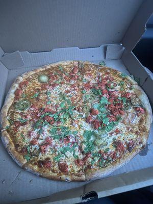 Pizza we had ordered chicken tandoori