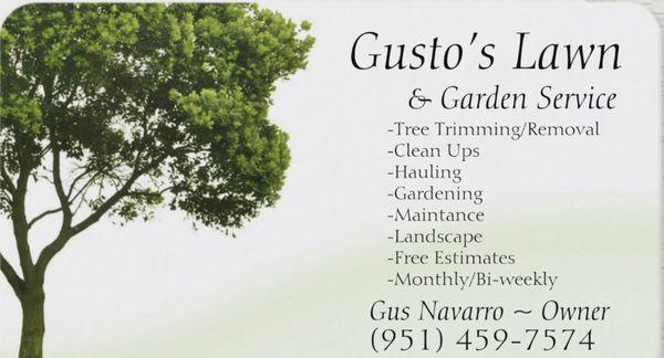 Gusto’s Lawn Garden Service
