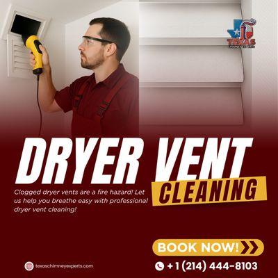 Dryer Vent Cleaning - Stay Safe!
Prevent fires & improve airflow.
(214) 444-8103 | Book Now!