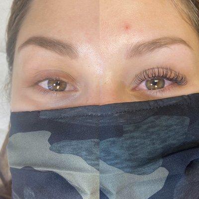 Before & After Classic Eyelash Extensions