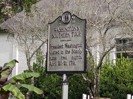 Washington's Southern Tour Historical Marker