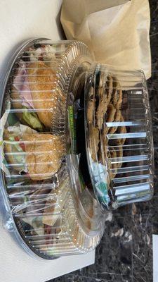 Hoagie and cookie tray