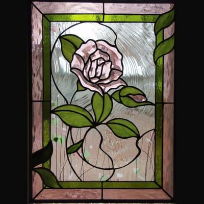 Amethyst beveled rose abstract