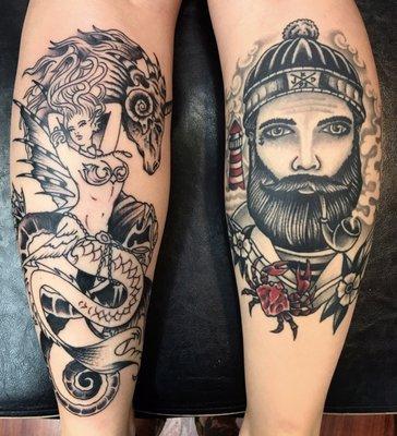 Just a few of the great tattoos I had the pleasure of receiving at Modern Classics