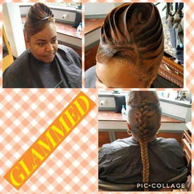 Staircase pin-up & braid