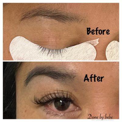 Extensions by Bebe an eyebrow tinting