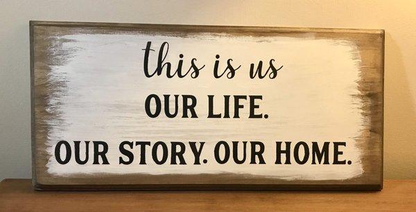 Personalized stencils can be ordered for all of our wood and canvas projects!