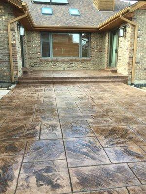 Colored and stamped with release