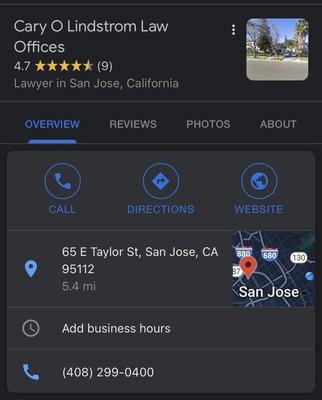 Cary O Lindstrom Law Offices