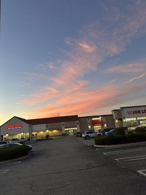 Parking lot sunset
