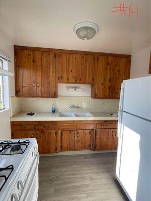 Before shot of cabinets