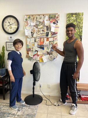 Thank you DR Kim in a wall of thank you cards this woman amazing!