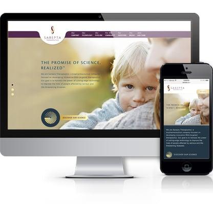 New corporate website for Sarepta Therapeutics conveys innovation
