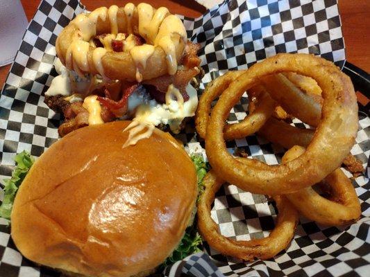 Black and Bleu burger