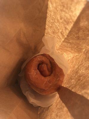 Cinnamon roll donut was good