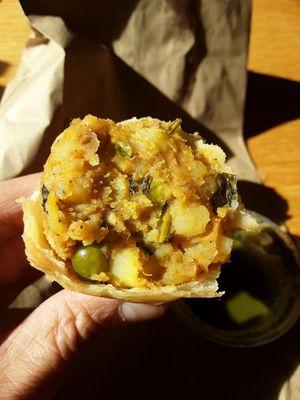 Inside.   Oooh spicy.