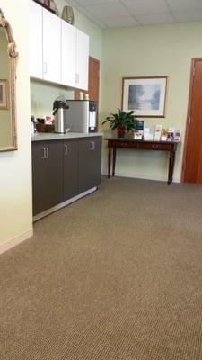 Waiting room, coffee, tea etc.