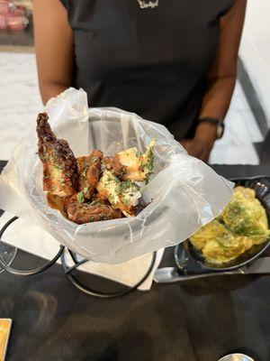 Bird and Bougie chicken in a waffle cone