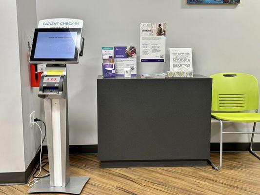 You can check in on the computer.