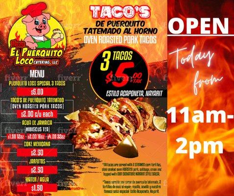 Tacos El Puerquito Loco Catering