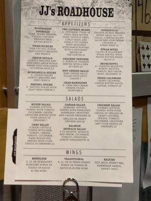 Menu side A