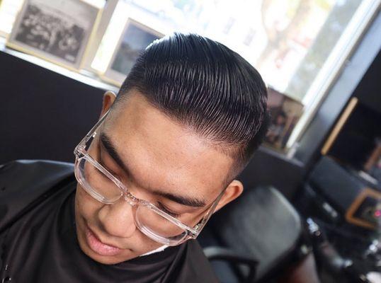 Before photo of a perm.