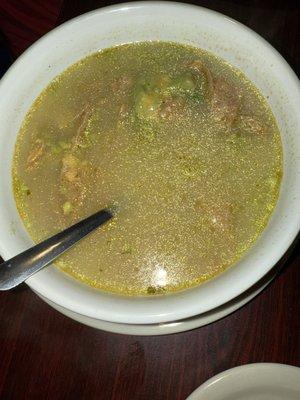 Tortilla soup (broth was good but lacked ANY chicken or anything else other than tortilla strips and avocado)