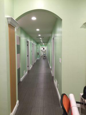 very well lit hallway