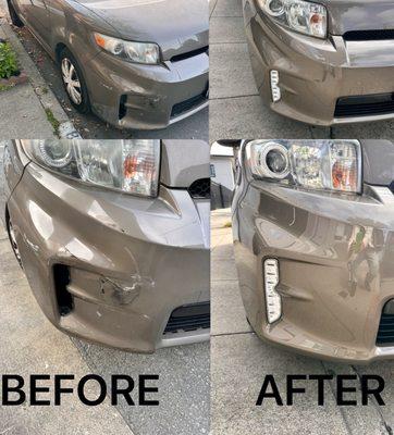 Before and After: Front Bumper Replacement