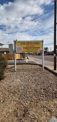 Sign for Silver Spur Rental Informatoin