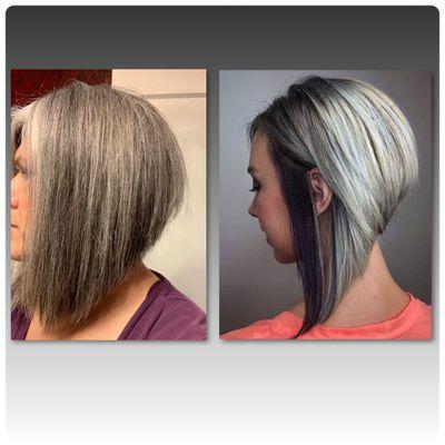 After a month of growing out a not quite right previous cut, Alyssa was able to touch it up.