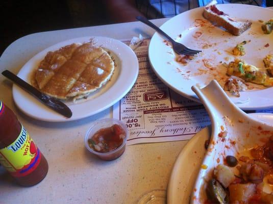 No syrup still by the end of the meal.