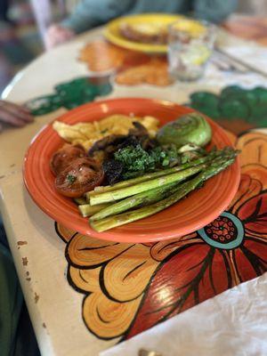 Zia plate. Delicious/healthy option. Big portion.