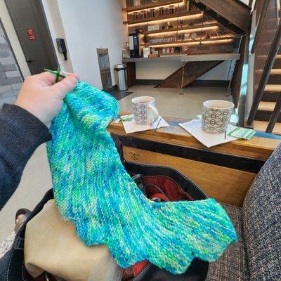 Knitting while I wait