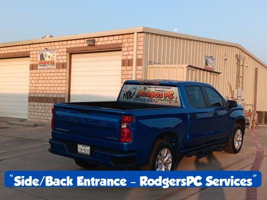 "Mobile appointments & PC pickup & delivery--if it ain't our blue truck, tell 'em next time call RodgersPC!"