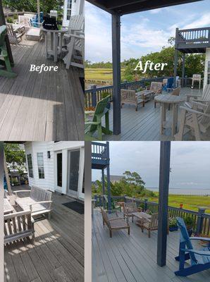 From outdated & worn-out to power washed & refreshed--This deck is now painted, with a protected finish built to last, & ready to enjoy!