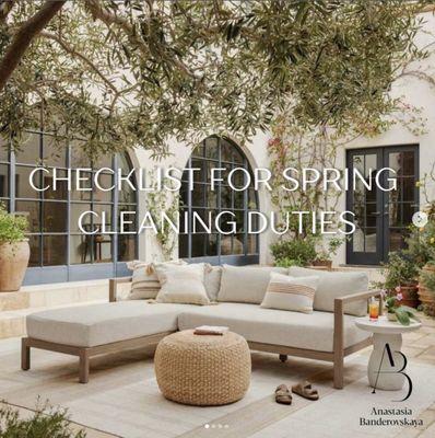 Do you want checklist for spring cleaning duties? I can send you one.