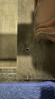 My broken damaged furniture that Call box ruined!!! Causing me to have to pay $216.50 in repairs!!