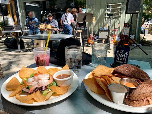 Shrimp Cocktail & a Reuben Sandwich