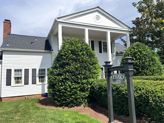 EKKO Title's front entrance to the Bowman House.