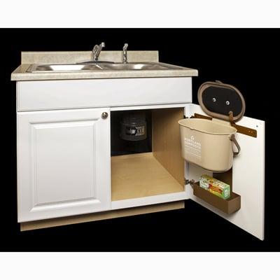 Kitchen Compost Caddy With Storage Basket For Compost Bags