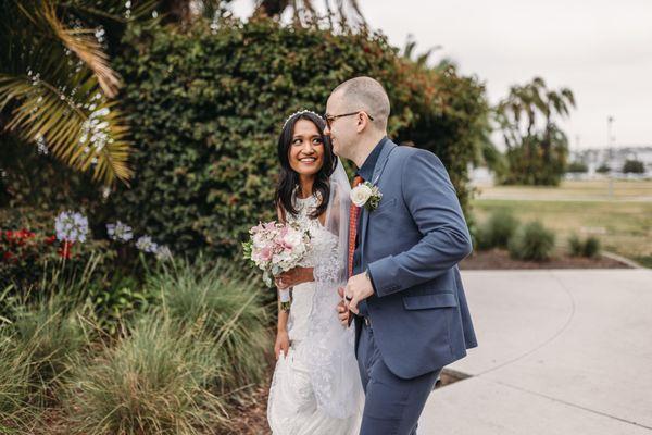 Elopment at the Marriage Hut downtown San Diego.
Photo by Morning Owl Fine Art Photography