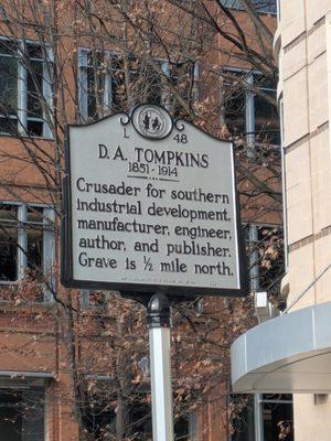 D.A. Tompkins Historical Marker, Charlotte