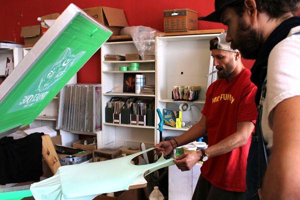 Positioning a shirt just right for printing